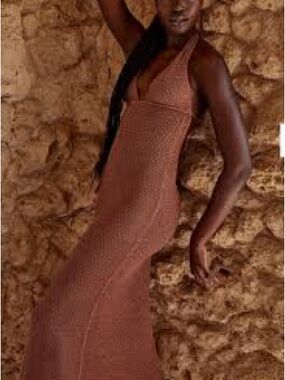 Monday Swimwear Crochet Halter Maxi Dress